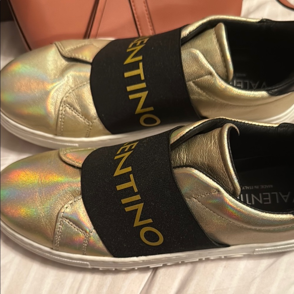 Valentino Kids Gold Sneakers